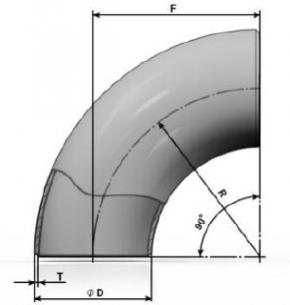 Отвод ОК 114х12(К48), угол 30-90 градусов